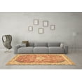 thumbnail image 3 of Ahgly Company Indoor Round Abstract Brown Modern Area Rugs, 5' Round, 3 of 4