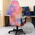thumbnail image 3 of TSOVTHRID Star Colorful Watercolor Print 4 Pieces Gaming Chair Cover with Armrest Slipcovers Stretchable Machine Washable Computer Chair Seat Slipcovers Cat Scratch Proof, 3 of 7