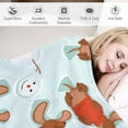 thumbnail image 4 of Happy Dog Dachshund Flannel Fleece Throw Blanket Christmas Snowman Soft Blanket for Couch,Cozy,Warm,Lightweight,50x60 Inches, 4 of 6