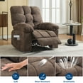 thumbnail image 4 of Recliner Chair for Adult, Recliner with Massage&Heating, Manual Recliners, Upholstery Rocking Sofa Chair, Coffee, 4 of 9
