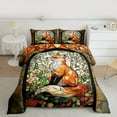 thumbnail image 2 of Homewish Wildlife Fox 3 Pieces Queen Comforter Set For Kids Children Teens,Woodland Floral Animal Ultra Soft Bedding Sets,Chic Flowers Bedding Comforter Set,Exotic Style Bedroom Decor,Reversible, 2 of 8