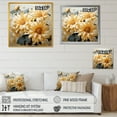 thumbnail image 4 of Designart "Muted Yellow Sunflower Growth" Sunflowers Floater Framed Canvas Wall Art, 4 of 5