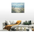 thumbnail image 4 of Beach Ocean Wall Art Coastal Flower Pictures Wall Decor Abstract Watercolor Seaside Canvas Painting Beach Floral Artwork for Bathroom Living Room Bedroom Kitchen Office 16x12 inch, 4 of 6