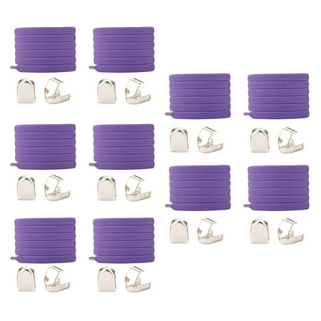 

No Tie Elastic Lock Lace System Lock Shoe Laces Shoelaces Runners Kids Older Purple