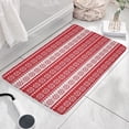 thumbnail image 3 of Red Christmas Geometric Snowflake Flannel Non Slip Door Rugs,Washable Door Mats Indoor,Decorative Door Mats,Dirt-Resistant and Absorbent Doormat for Entrance,Bedroom,Kitchen,Bathroom,31.5"x17", 3 of 4