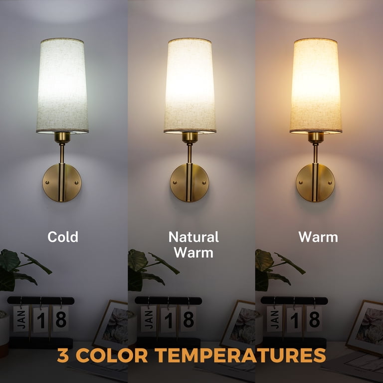 Klarlight Oplaadbare Wandlampen Set Van 2 - Batterij Aangedreven RGB + 3CCT Dimbare Wandlamp Met Afstandsbediening, 5000mAh Draadloze Sfeerlampen Voor Slaapkamer, Woonkamer En Gang - Goud