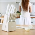 thumbnail image 2 of Hecef 15-Piece Knife Set with Block, White Non-Stick Coating Blades, LFGB Approved, Corrosion-Resistant Stainless Steel, 2 of 10
