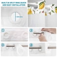 thumbnail image 3 of No Hook Shower Curtain with Built-in Rings - Vintage Lemon Summer Floral Washable Waterproof Fabric Bathroom Curtains for Hotel,Rentals, 72 X 78 Inch Long , Yellow Green White, 3 of 9
