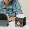 thumbnail image 4 of Yuyamidu Cute Square Tissue Box Cover for Living Room Santa Claus Tissue Box Holder for Bathroom Easy to Install Facial Paper Organizer Dispenser for Napkin Facial Paper Gift for Holiday, 4 of 8