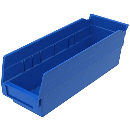 Akro-Mils 30120 Boîte de Rangement en Plastique, (12 Pouces x 4 Pouces x 4 Pouces), Bleu, (24-Pack)