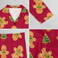 thumbnail image 6 of Top-kevin Pajama Sets for Womens Gingerbread Candy Canes Hearts Loose Button Down Long Sleeve Shirts And Pants Set, 6 of 12