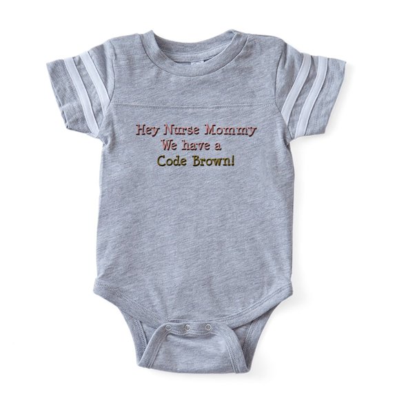 CafePress - Nursemommy_Codebrown1 - Cute Infant Baby Football Bodysuit