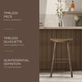 thumbnail image 3 of Maven Lane Luna Bar Stool in Rustic Natural Wood Finish, Set of 4, 3 of 7
