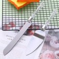 thumbnail image 3 of Cake Knife and Server Set Acrylic Stainless Steel Faux Crystal Handle Holiday Thanksgiving Christmas, 3 of 5