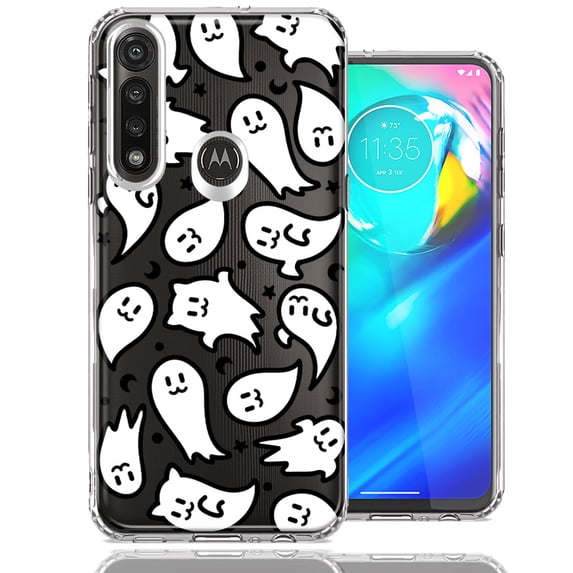 MUNDAZE Motorola Moto G Power Kawaii Manga Cute Halloween Ghosts Spirits Design Double Layer Phone Case Cover