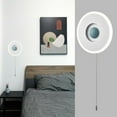 thumbnail image 2 of Claxy White Round LED Wall Sconce with Pull Chain Switch, 2 of 7