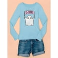 thumbnail image 3 of Boo! Funny Ghost W Sign Long Sleeve Toddler -Image by Shutterstock,  4 Toddler, 3 of 4