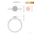 thumbnail image 4 of ANGARA Natural 0.25 Ct. Diamond Halo Engagement Ring in 14K White Gold for Women (Ring Size: 3.5), 4 of 9