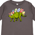 thumbnail image 4 of Inktastic Easter Bunny Stegosaurus with Eggs and Pink Ears Boys or Girls Long Sleeve Toddler T-Shirt, 4 of 5