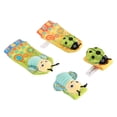 thumbnail image 3 of Conjunto de calcetines con sonajero de muñeca para bebé, sonajeros de manos y pies de animales de dibujos animados suaves y bonitos para bebés de 0 a 1 años tipo 2, 3 of 9