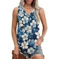 thumbnail image 6 of GaThRRgYP Womens Tank Tops Crewneck,Summer Tank Tops for Women Plus Size,2025 Women's Spring and Summer New Tank Neck Print Casual Fashion Top Purple M, 6 of 8