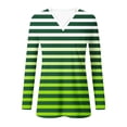thumbnail image 6 of Womens Long Sleeve T Shirts Casual V Neck Striped Slim Fit Basic Tee Soft Comfy Pullover Tunic Tops (M, Green), 6 of 7