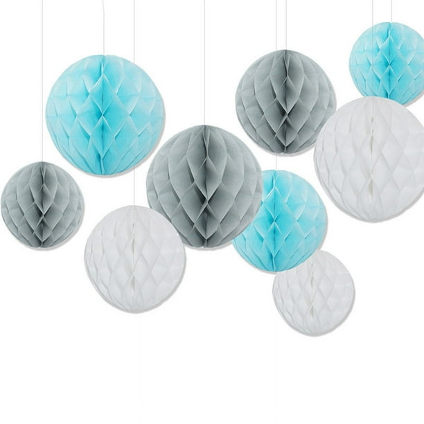 Juego de bolas de nido de abeja para decoración de fondo de fiesta de bodas Juego de flores de papel de nido de abeja Bola de nido de abeja