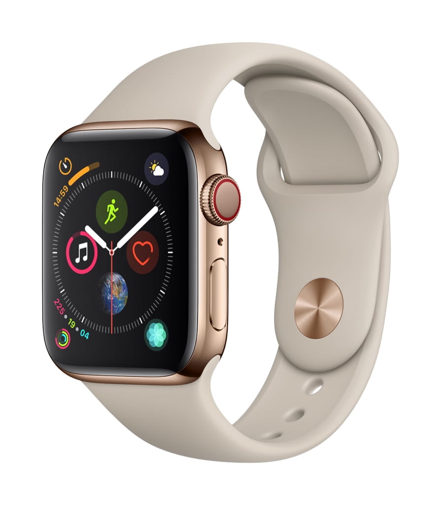 Apple Watch Series 4 GPS + Cellular - 40mm - Gold Stainless Steel ...