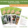 thumbnail image 2 of Benben Go Fish Juego de Cartas para niños 104 Cartas Tamaño Jumbo Safari Animal Tarjetas de Aprendizaje Juegos de combinación de Memoria Tarjetas ilustradas con Fotos Reales Datos curiosos 2-8 Jugador, 2 of 5