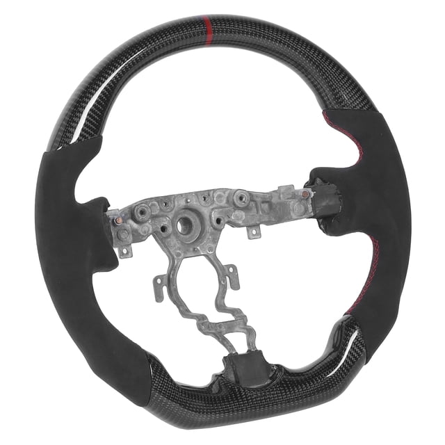 Suede Steering Wheel Steering Wheel Modification Carbon Fiber Steering Wheel Suede With Red Stitching Fit For 370z 2009-2020