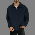 thumbnail image 6 of Mens Fuzzy Sherpa Sweatshirt Long Sleeve Quarter Zip Pullover Top Soft Comfy Fall Winter Polar Fleece Outwear, 6 of 6