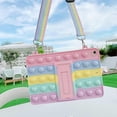 thumbnail image 3 of Funda para iPad Mini 6 2021 - Bubble Fidget Sensory iPad 8.3 Funda para niños Elegante funda antiestrés suave con diseño de arcoíris a prueba de golpes y soporte plegable (Rai, 3 of 5