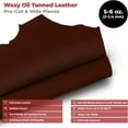 thumbnail image 2 of European Leather Work Oil Tanned Leather 5-6 OZ 2-2.4mm Pre-Cut Size: 12-15 SQ FT  Dark Brown Color  Full Grain Cowhide Handmade Waxy Finish Leather for DIY, Crafts, Sheaths, Sewing, Workshop, 2 of 8