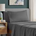 thumbnail image 6 of Mainstays Dreamy Soft 3‑Piece 220 Thread Count Brushed and Washed Sateen Cotton Bed Sheet Set, Deep Pocket, Twin, Soothing Grey, 6 of 8