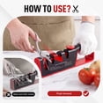 thumbnail image 5 of Arenviy 4-in-1 Knife Sharpener, 6 Precision 4-Stage Kitchen Knife Sharpener, Helps Repair, Restore, Polish Blades, Fits Most Knives and Scissors, 5 of 8