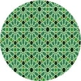 thumbnail image 1 of Ahgly Tapis Rond Lavable en Machine Intérieur Transitionnel Vert Algue, 7 Pieds Rond, 1 of 7