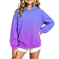 thumbnail image 2 of CYRBOKO Pullover Hoodies for Girls, Long Sleeve Casual Warm Gradient Fall Winter Top Purple Size 3-4 T, 2 of 5