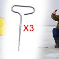 thumbnail image 1 of 3 Piezas de Taladros en Espiral de Hielo Cola Tornillo de Senderismo Multifuncional Clavos de Pesca de Invierno L, 1 of 8