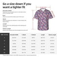 thumbnail image 5 of Pofeuu colorful Skull flower Print Hawaiian Shirt for Men Sleeves Casual Button Down Summer Beach Dress Shirts T-Shirts,Large, 5 of 7