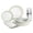 RIO-Pearl Green, variant on " OCCASIONS " 640 Pcs set (80 Guests)-Wedding Disposable Plastic Plates & cutlery - 80 x 10.25'' + 80 x 7.5'' + Silverware + Cups + Napkins (Rio in White & Pearled Green)