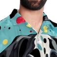 thumbnail image 5 of Spotted Dog Men's Short Sleeve Spread Collar Poplin Shirt, Casual Printed Button Down Summer Beach Tops for Men, Unisex Comfortable Shirts, 5 of 6