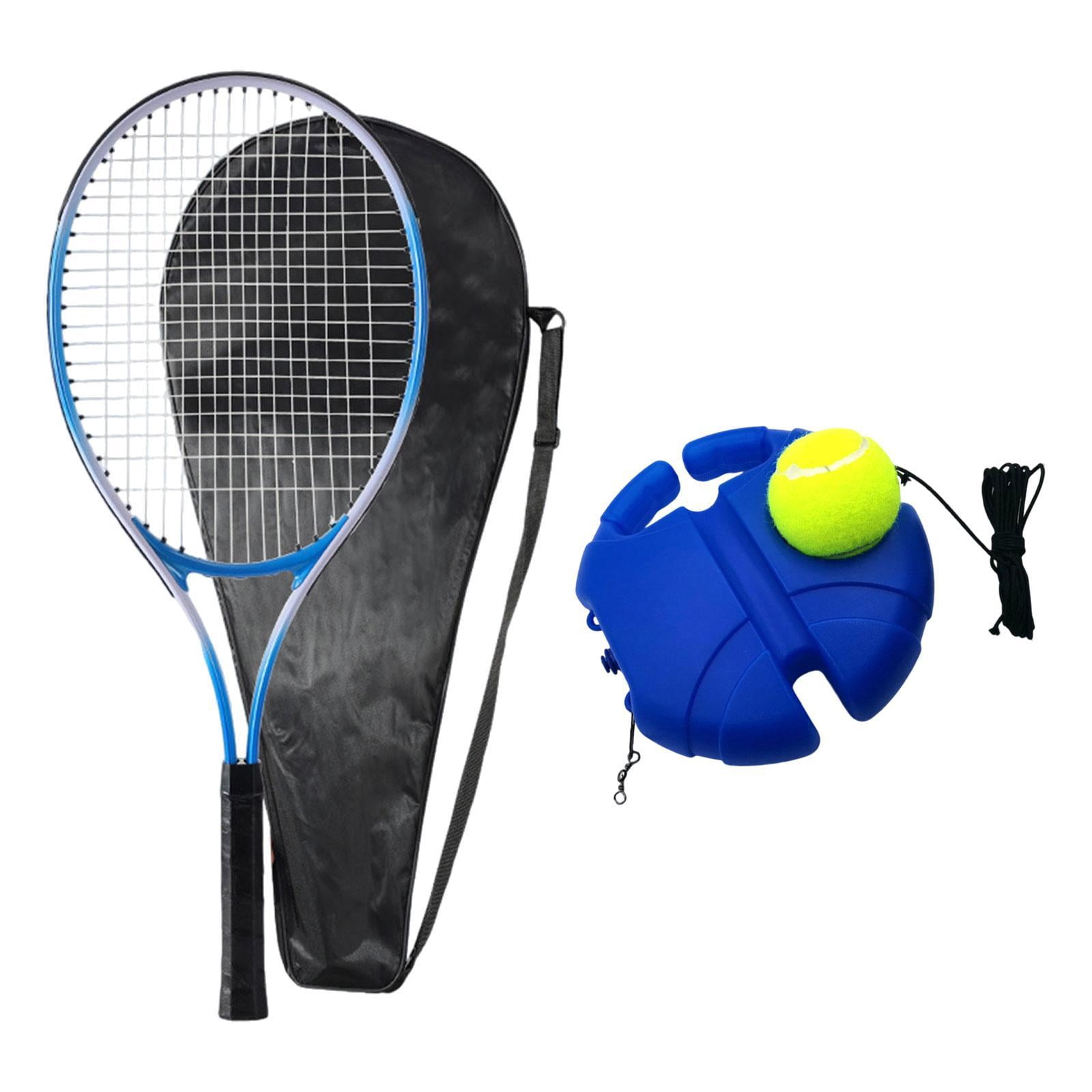 Baoblaze Tennis Racket Portable Professional Tennis Training Ball with String Adults Blue