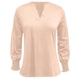 thumbnail image 3 of Women Casual V Neck T Shirts Loose Puff Long Sleeve Tops Tunic Blouse Thermal Underwear Top for Men 3x Women's Thermal Thermal under Shirts Mens Base Layer Shirt Silk Underwear Tops for Women Girl, 3 of 4