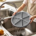 thumbnail image 6 of Food Grade Silicone Waffle Mold 6.9 Inch Non Stick Baking Tray Reusable Bakeware for Cookie Chocolate Cake Air Fryer Oven Grey, 6 of 8