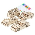 thumbnail image 3 of lionlar Model Car Kits with Colored Markers Activity Assembly Construction Kit Toy 4 Set, 3 of 8