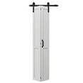 thumbnail image 3 of 25'' x 84'' Bifold Barn Doors and Hardware Included, White Smooth Paintable Pre-assembled Solid Core Panels & Bi-fold Barn Door Hardware Kit, H Frame-Fit Max Opening 24in x 84in, 3 of 9