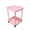 Pink, variant on WEGFTDUOP Simple Rolling Sofa Side Table, 2-Tier Plastic Bedside Table with Storage for Bedroom