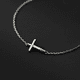 thumbnail image 2 of Pulsera cruzada de plata s925, estilo coreano, estilo fresco, personalidad simple, joyería de mano para mujeres, 2 of 5