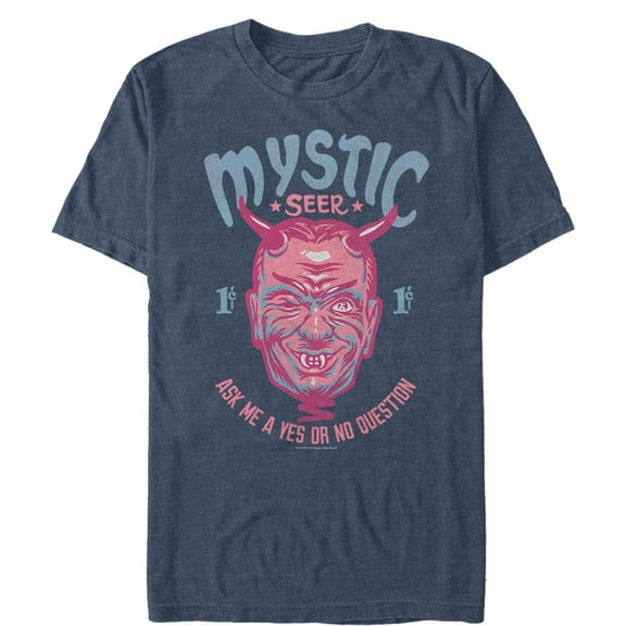 Men's The Twilight Zone Mystic Seer Episode Graphic Tee Navy Blue Heather Medium