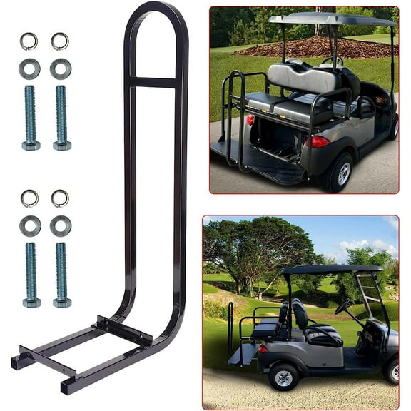 Huskey Golf Cart Grab Bar for EZGO/Club Car/, Strong and Durable Golf Cart Rear Seat Grab Bar in One Solid Piece with Mounting Hardware